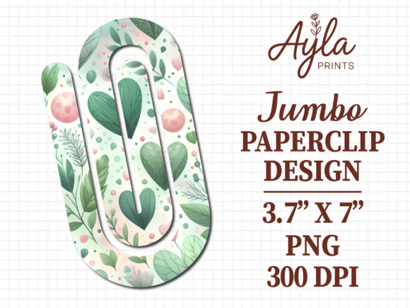 Botanical Leaves Hearts Jumbo Paperclip: A Smart Choice for Creative Projects