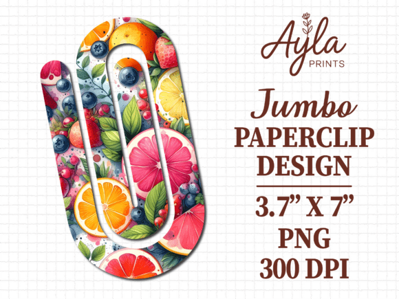 Citrus Fruits Berries Jumbo Paperclip Design