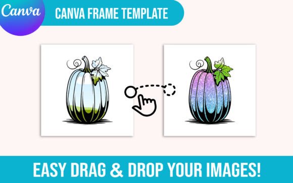 Halloween Pumpkin Canva Frame Template