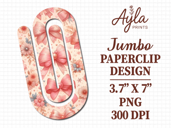 Pink Floral Bows Jumbo Paperclip Design: Elevate Your Craft and Organization