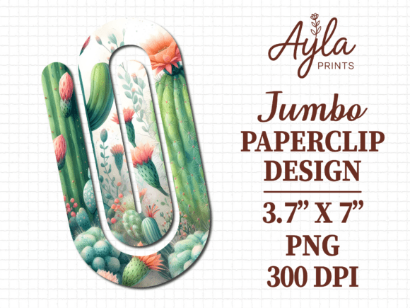 Succulent Cactus Desert Jumbo Paperclip