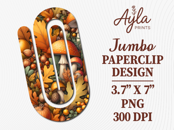 Transform Your Craft Projects with the Orange Pumpkin Spice Jumbo Paperclip PNG
