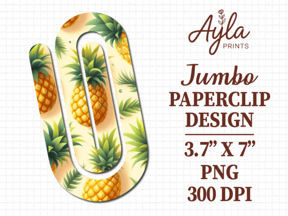 Tropical Fruit Pineapple Jumbo Paperclip: A Practical Sublimation Design for Creators