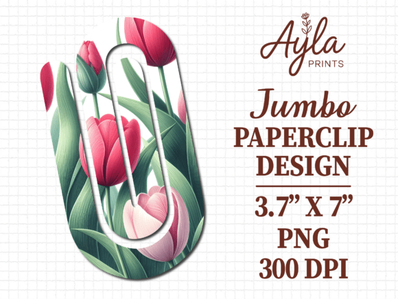 Tulip Spring Floral Jumbo Paperclip PNG: A Creative Resource for Digital Projects
