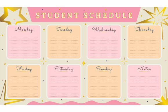 Vector Student Schedule Template: A Comprehensive Guide to Elegant Planning